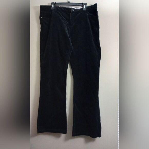 Guess Black Corduroy Wide Leg Pants Size 34 - Picture 1 of 5